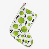 グリーンテニスボール&選手コーチアスリートギフト スモールクリスマスストッキング (正面 (吊り時))