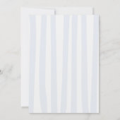 グリーンテニスラケットブルーストライプのブライダルシャワー 招待状 (裏面)