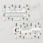 グリーンテラコッタサボスポット（ばちゃばちゃ）跳ねるパターン ロイヤリティカード (正面/裏面)