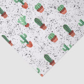 グリーンテラコッタサボスポット（ばちゃばちゃ）跳ねるパターン 薄葉紙 (詳細)