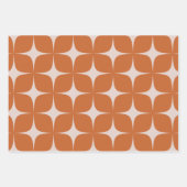 グリーンテラコッタミッドセンチュリーモダンボエレガントホ ラッピングペーパーシート (正面2)