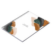 グリーンテラコッタ抽象芸術水モダン色 ノートブック (左側)