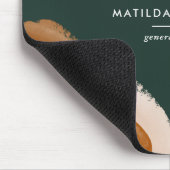 グリーンテラコッタ抽象芸術水モダン色 マウスパッド (コーナー)