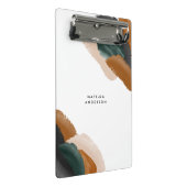 グリーンテラコッタ抽象芸術水モダン色 ミニクリップボード (アングル)