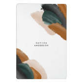 グリーンテラコッタ抽象芸術水モダン色 ミニクリップボード (裏面)