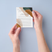 グリーンテラコッタ水色ベビーシャワーゲームフライヤー チラシ (手)