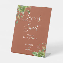 グリーンテラコッタ ラブ イズ スウィート フェイバーズ 台座サイン