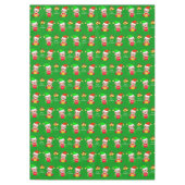 グリーンテーブルクロスのクリスマスパターン テーブルクロス (正面)