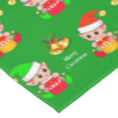 グリーンテーブルクロスのクリスマスパターン テーブルクロス (アングル)