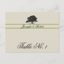 グリーンテーブル番号のオーク材プランテーション ポストカード