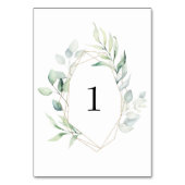 グリーンテーブルNumber 1結婚式 テーブルナンバー (裏面)