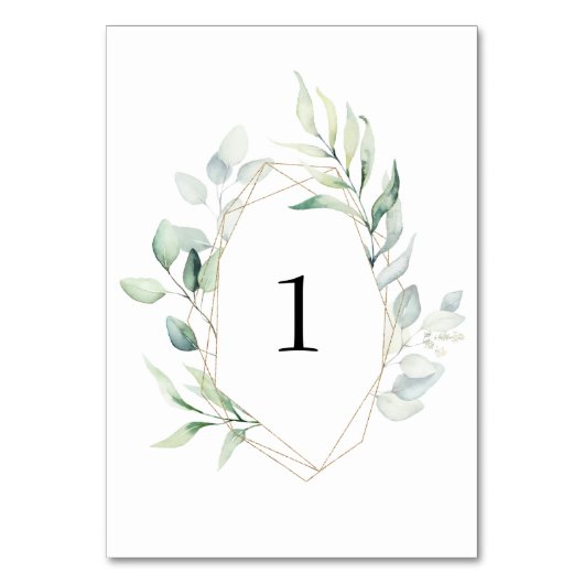 グリーンテーブルNumber 1結婚式 テーブルナンバー (正面)