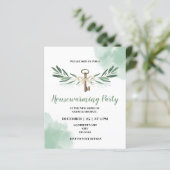 グリーンテーマ引っ越し祝いパーティーパーティの招待状 (スタンド正面)