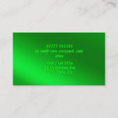 グリーンテーマ-廃材処理場/リサイクル工場 名刺 (裏面)