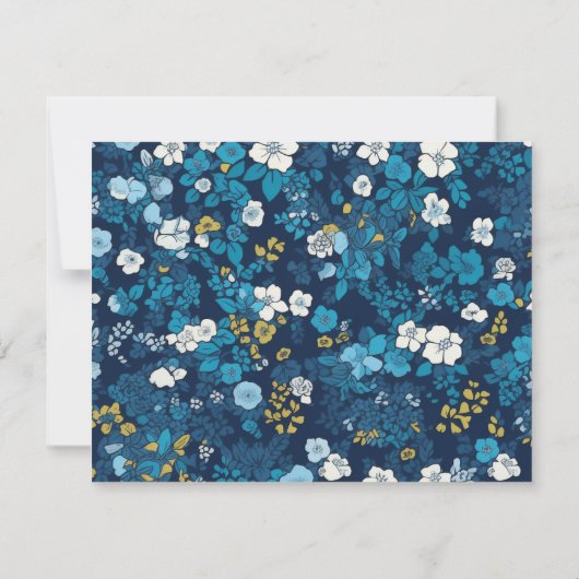 グリーンディジーフローラパーソナライズされた文房具 ノートカード (裏面)