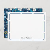 グリーンディジーフローラパーソナライズされた文房具 ノートカード (正面/裏面)