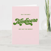 グリーンディスコレタリングメディオークレーおめでとう カード (正面)