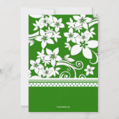 グリーンディスティンクションフォト誕生日招待状 招待状 (裏面)