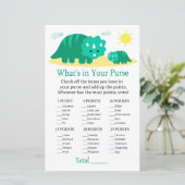 グリーンディノあなたの財布ゲーム赤ちゃんシャワーの中に何がある (スタンド正面)