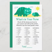 グリーンディノあなたの財布ゲーム赤ちゃんシャワーの中に何がある (正面/裏面)