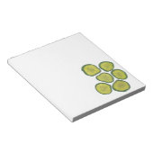 グリーンディルピックルコシェールピックルチップスグルメギフト ノートパッド (アングル)