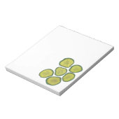 グリーンディルピックルコシェールピックルチップスグルメギフト ノートパッド (回転)