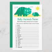 グリーンディーノベビーアニマルズネームゲーム (正面/裏面)