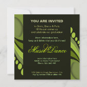 グリーンディーバプロシデーションハウスパーティの招待状 招待状 (裏面)