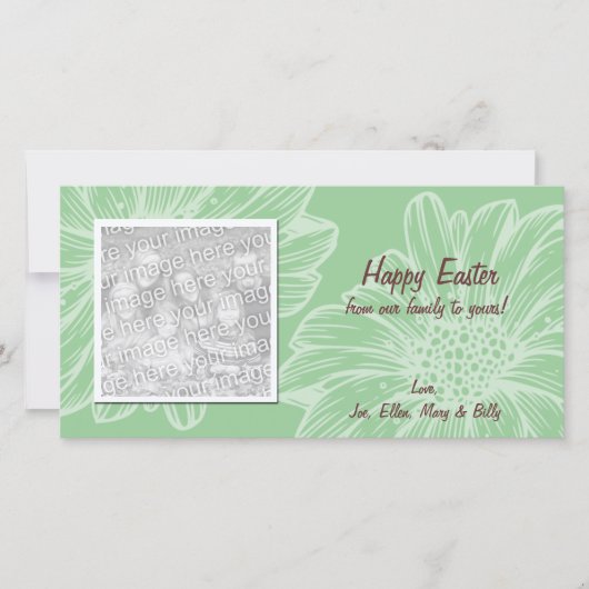 グリーンデイジーイースターフォトカード シーズンカード (正面)