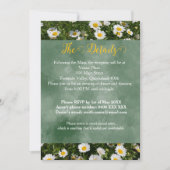 グリーンデイジーポートレート詳細カード 招待状 (正面)