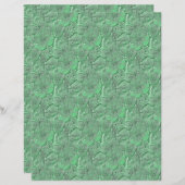 グリーンデイジー花自然アートパターンスクラップブック (正面/裏面)