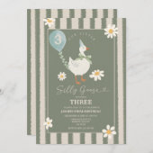 グリーンデイジー間抜けリトルグースボーイ3歳 招待状 (正面/裏面)