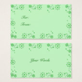 グリーンデコギフトラベル (正面&裏面)