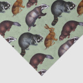 グリーンデコパージュの森の生き物 薄葉紙 (詳細)