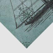 グリーンデコページの帆船 薄葉紙 (詳細)