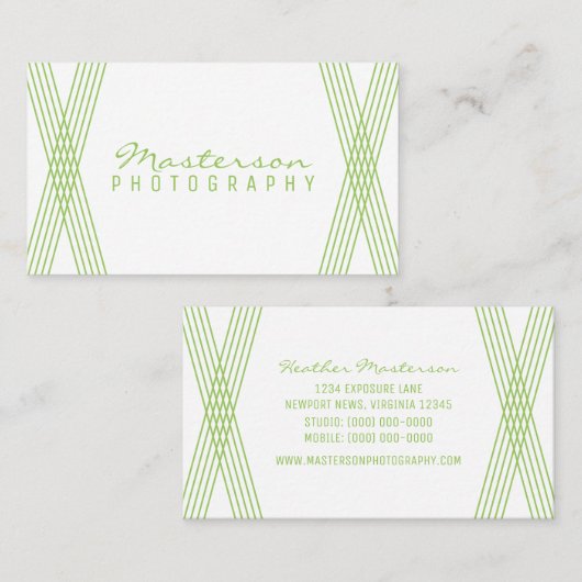 グリーンデコモダン名刺 名刺 (正面/裏面)