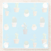 グリーンデザート多肉性サボテンポット ガラスコースター (裏面)