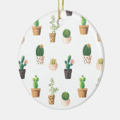 グリーンデザート多肉性サボテンポット セラミックオーナメント (左)