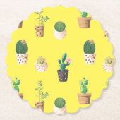 グリーンデザート多肉性サボテンポット ペーパーコースター (正面)