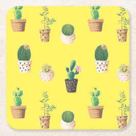 グリーンデザート多肉性サボテンポット ペーパーコースター