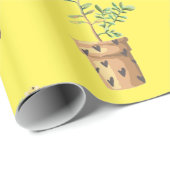 グリーンデザート多肉性サボテンポット ラッピングペーパー (ロールコーナー)