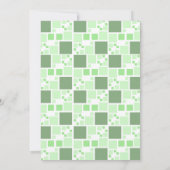グリーンデジタルフレームコーナー写真誕生日 招待状 (裏面)