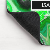 グリーンデジタル流体大理石アーパーソナライズされたト マウスパッド (コーナー)