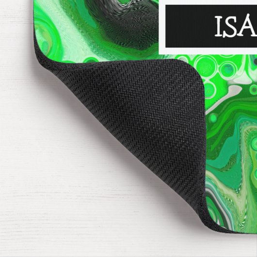 グリーンデジタル流体大理石アーパーソナライズされたト   マウスパッド (コーナー)