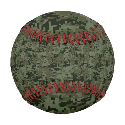 グリーンデジタル〔占星術の〕十二宮図上のがん迷彩柄記号 野球ボール (正面)