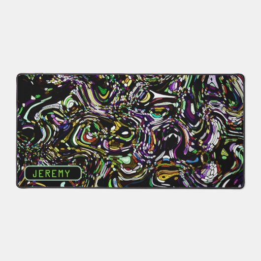 グリーンデスクマット内の催眠スワールエネルギー デスクマット (正面)