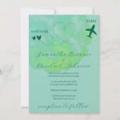 グリーンデスティネーション飛行機結婚の海外便 招待状 (正面)