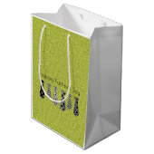 グリーンデニムネックタイズハッピーファーザーズデイパパ ミディアムペーパーバッグ (裏面アングル)