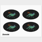 グリーンデビルソロイストステッカー（4カウント） 楕円形シール (シート)