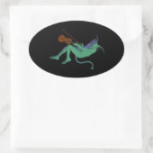 グリーンデビルソロイストステッカー（4カウント） 楕円形シール (バッグ)